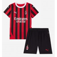 AC Milan Alvaro Morata #7 Heimtrikotsatz Kinder 2024-25 Kurzarm (+ Kurze Hosen)